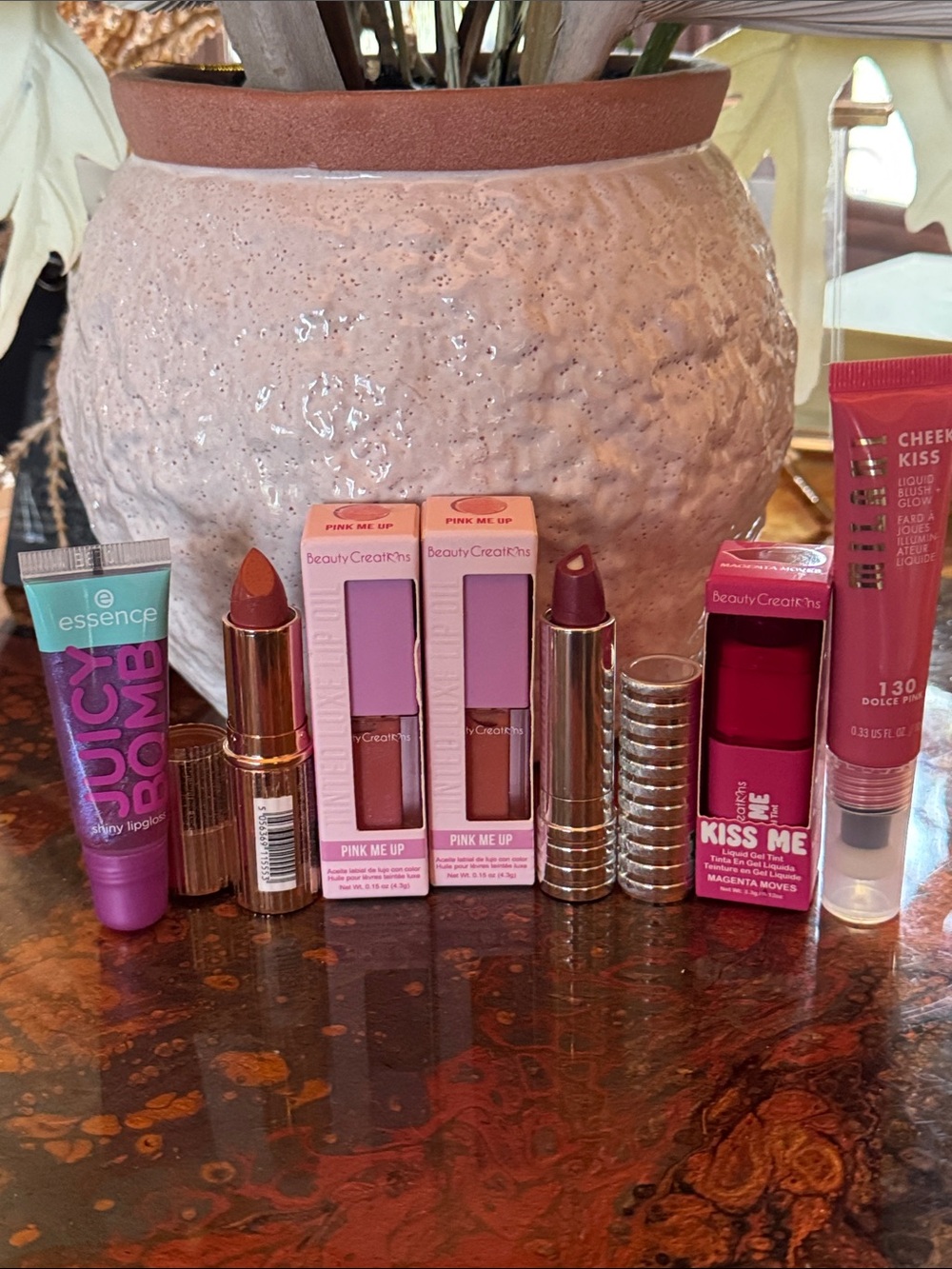 Beauty Creations 7 Pc Makeup Lot Lip Tint & Balm